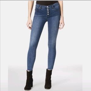 Free People 25 Skinny Jeans Ankle Crop Raw Hems
